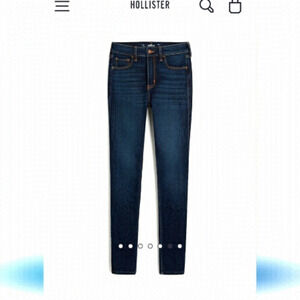 Hollister High-Rise Dark Wash Skinny Jeans Size W26 L32